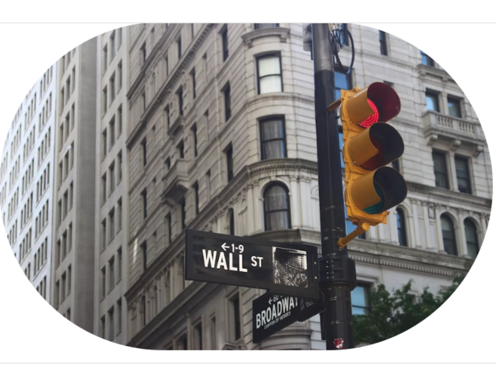 Imagem mostrando a placa da rua de de Wall Street.
